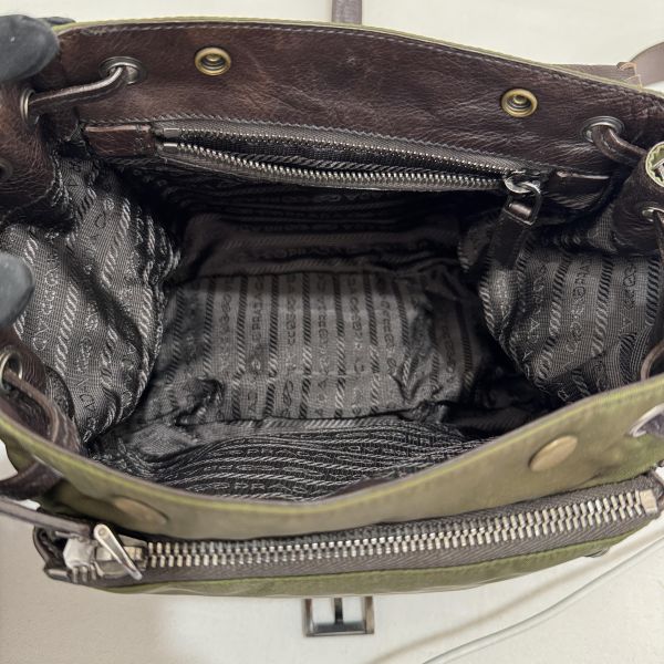 Prada 普拉達 Archive 尼龍皮革拼接郵差包 