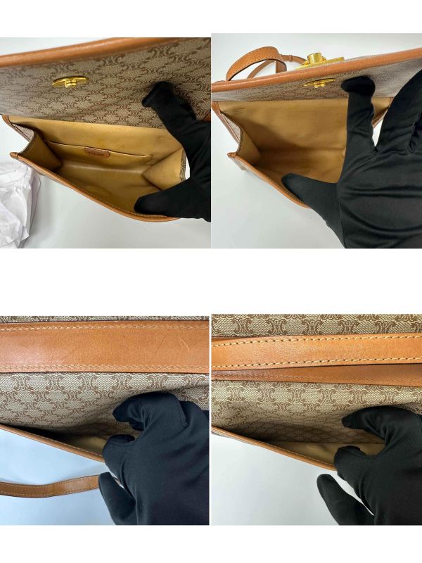 Celine 賽琳 老花帆布郵差包 