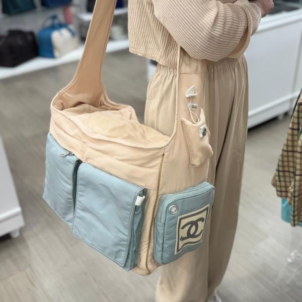 CHANEL 多功能帆布肩背包 