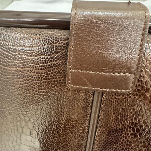 Yves Saint Laurent 古董鴕鳥腿皮革手拿包 