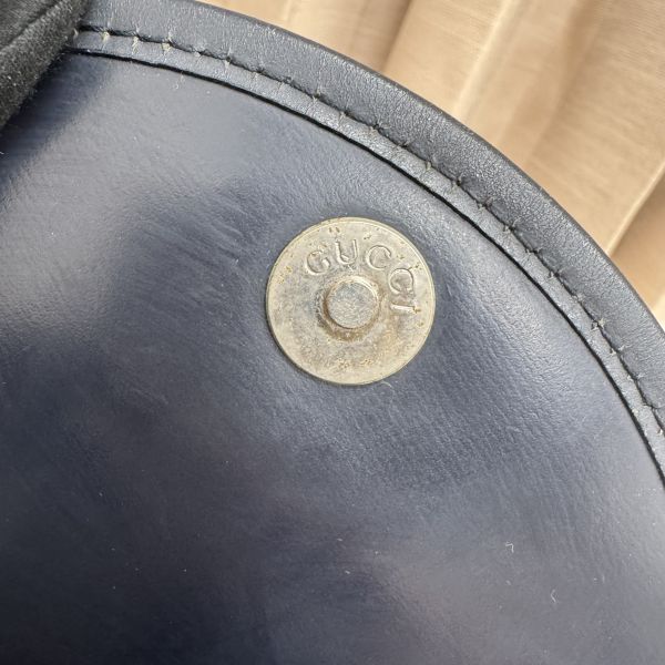 Gucci麂皮馬銜扣腰包 