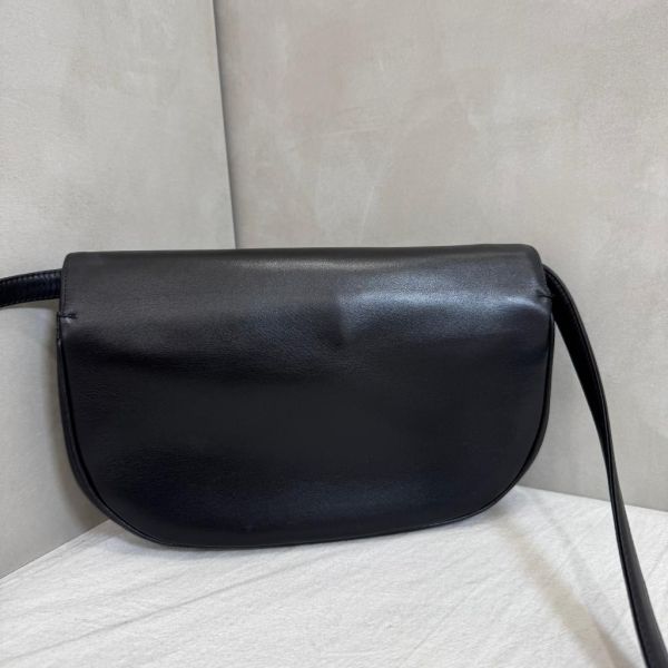 Dior 立體CD 黑色皮革斜背包 