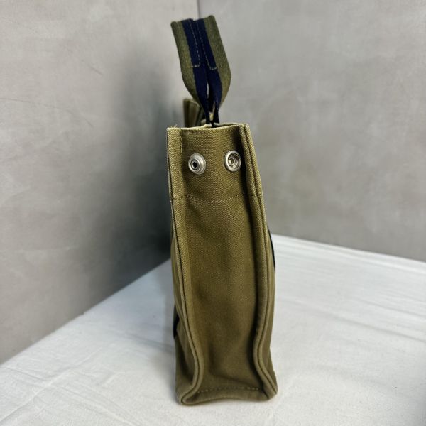 Hermès 中古綠色小號帆布手袋 