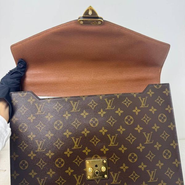 Louis Vuitton 紅皮老花 手提公事包 