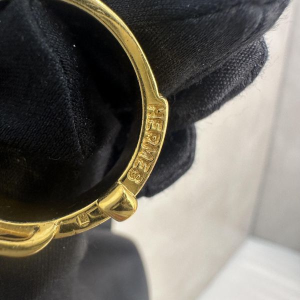 Hermes 中古 金色腰帶絲巾環 