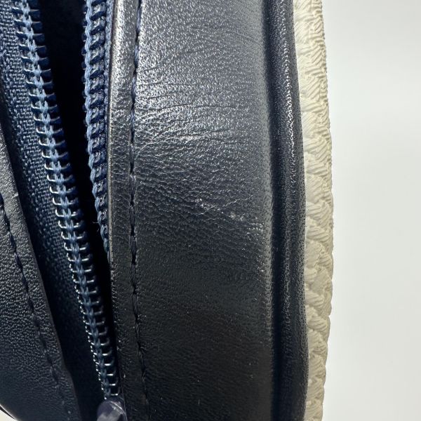 YSL Vintage 中古白色編織皮革信封斜背包包 