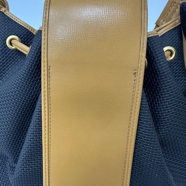 YSL 聖羅蘭 絕版 古董編織拼皮革水桶包 