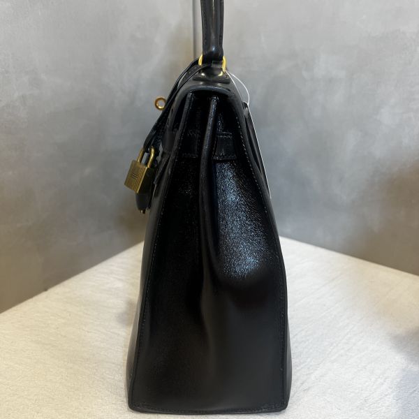 Hermès Kelly 32 黑色金扣 