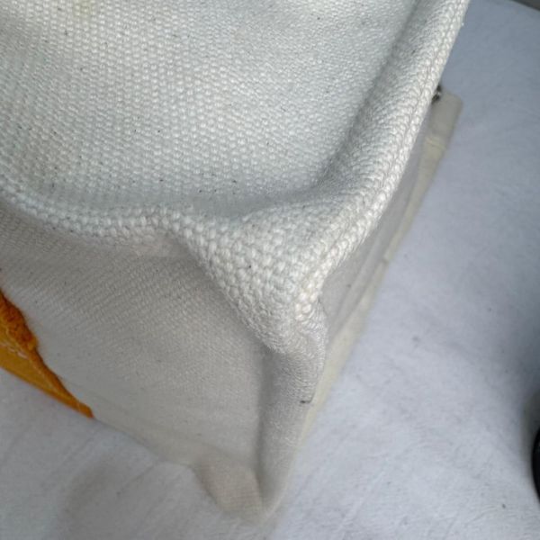 Hermès Herbag Cabas 橘色提把帆布托特包 
