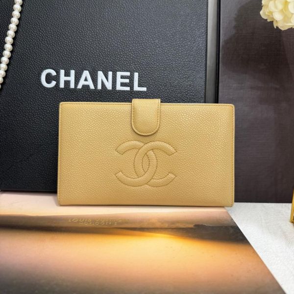 Chanel 米色長夾 