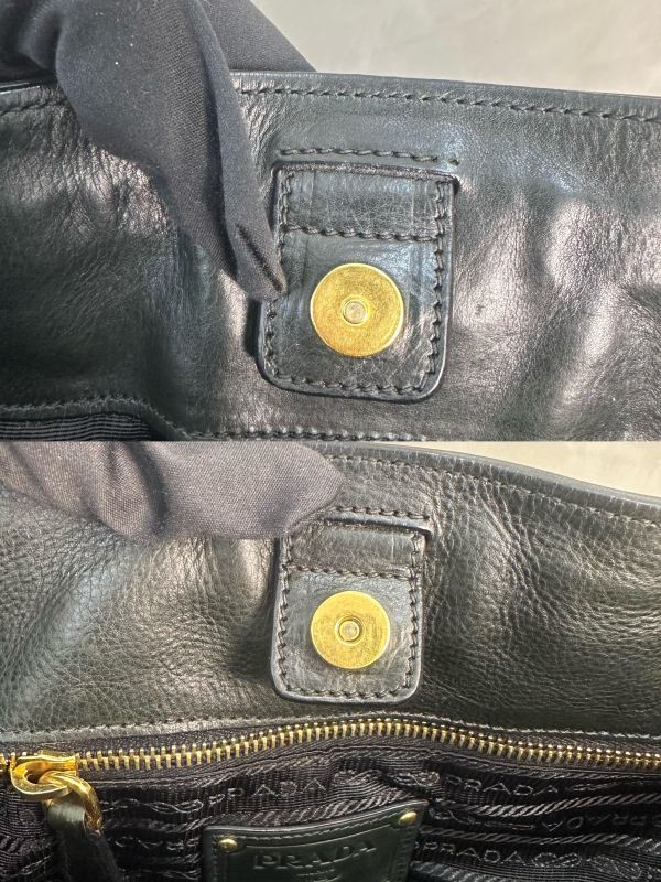 Prada  Vitello Daino Hobo 黑色手提包 