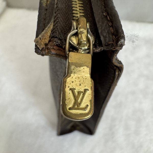 LV 老花洗漱大號手拿包 