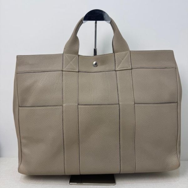 Hermès 大象灰全皮手提包 