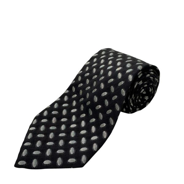 Bally  黑 橢圓形點點 領帶 領結 絲綢（中古） 