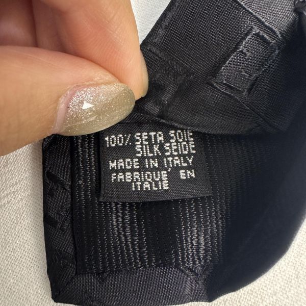 FENDI 黑色老花領帶（中古） 