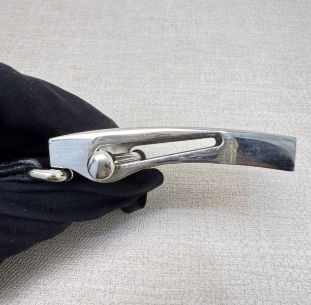 Prada 銀頭 洞洞皮革 皮帶 腰帶 