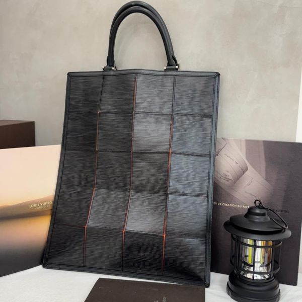 Louis Vuitton 條紋 黑色 手提 