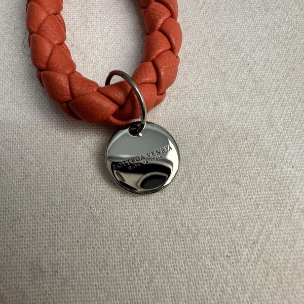 BV 中古橘色小編織鑰匙圈吊飾 