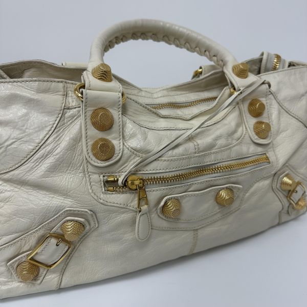 Balenciaga 白色 Giant Part Time 機車包 