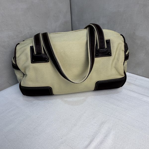 LOEWE Anagram 帆布皮革拼接波士頓包/手提包 