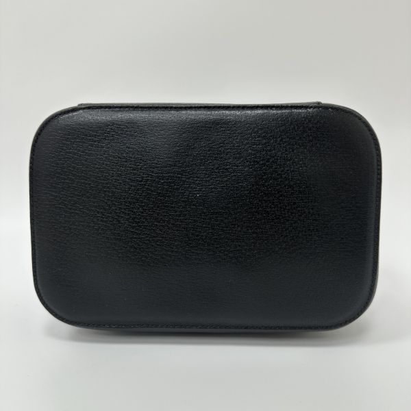 Gucci 古馳 黑色皮革化妝包 