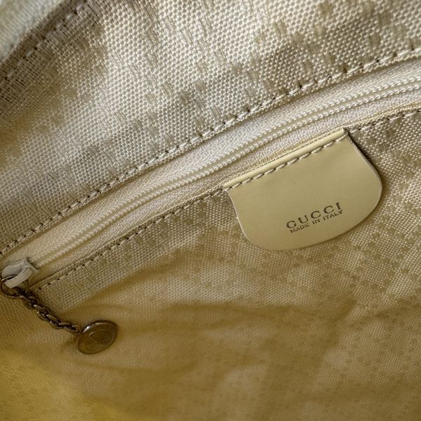 Gucci 米白竹節手提肩背包 