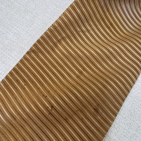 LANVIN 黃條紋 領帶 領結 絲綢（中古） 
