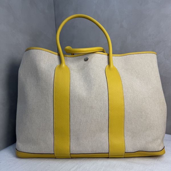 Hermès Garden Party 花園系列 鵝黃色托特包 