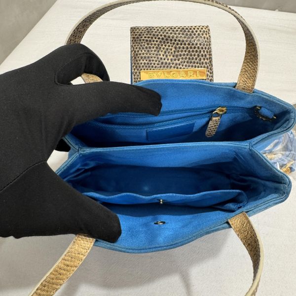 BVLGARI 寶格麗 絲綢緞面肩背包 