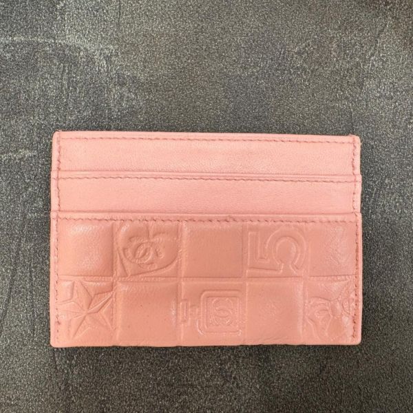 Chanel 粉色印花卡夾 