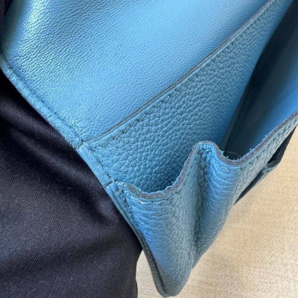 HERMÈS Béarn 牛仔藍長夾 