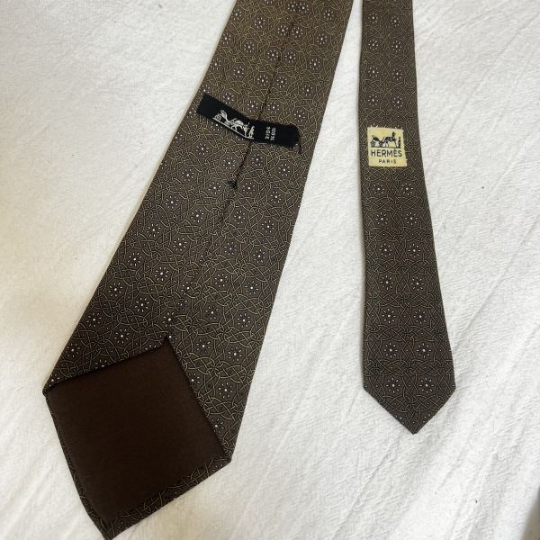 Hermès花點鏈條領帶 （中古） 