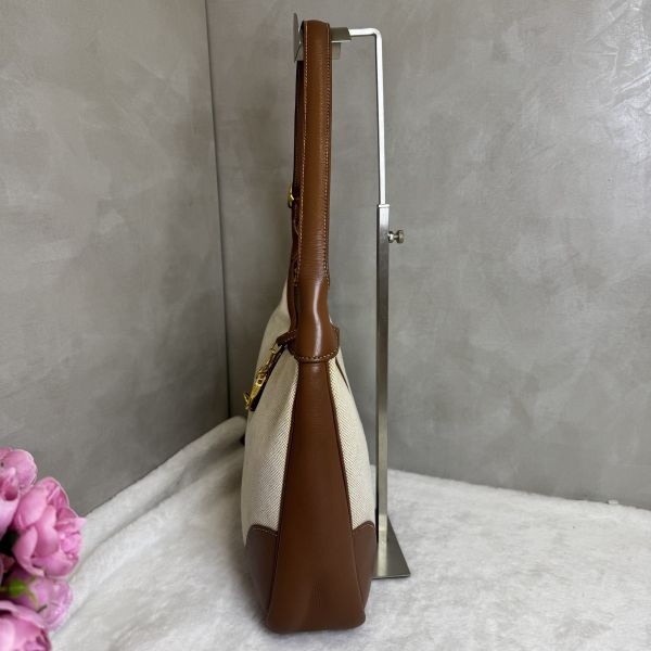 Hermès Trim 31金棕金釦拼帆布 