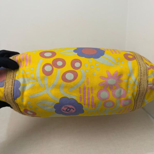 （出清特惠）Chanel 春日圖花草編沙灘包 