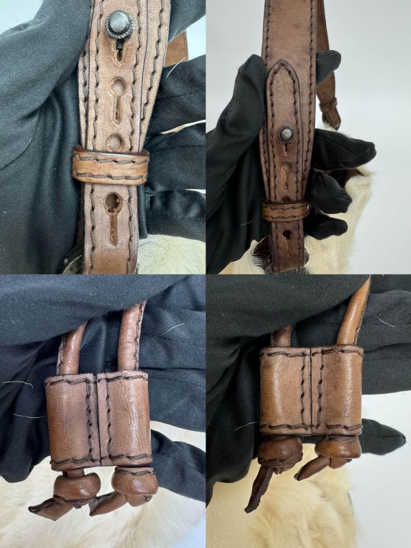 VALENTINO白色毛絨單肩包 