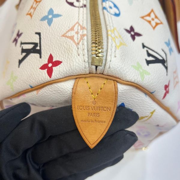 LV 村上隆白三彩 keepall 45 旅行包 