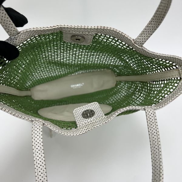 (出清特惠)Chanel 綠色網球網兜單肩包 