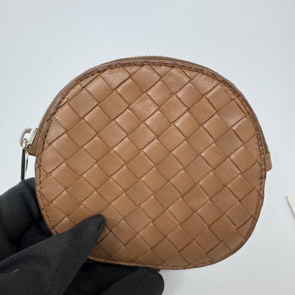 Bottega Veneta 棕色編織零錢包 