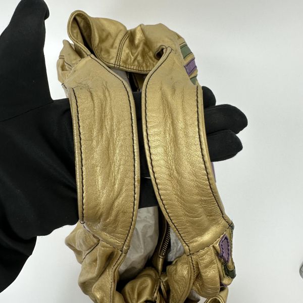 Valentino Nuage Bow 系列金色皮革超大肩背包 