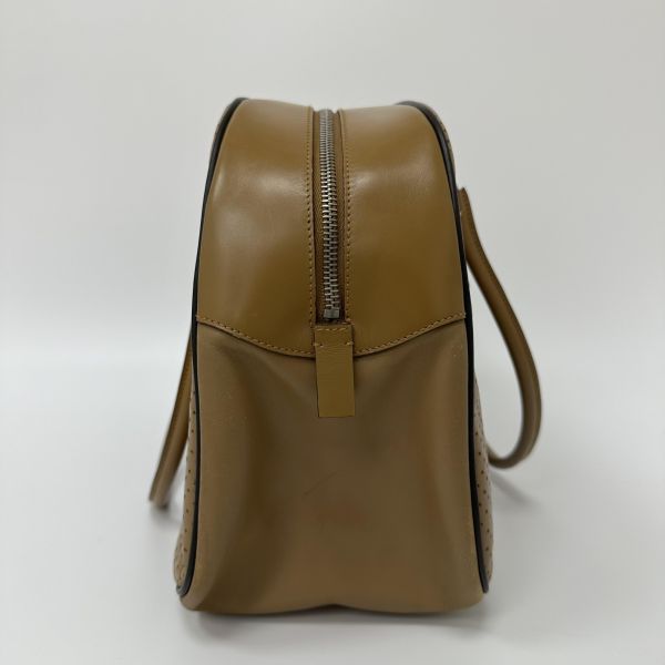 Prada 普拉達 棕色皮革保齡球包 