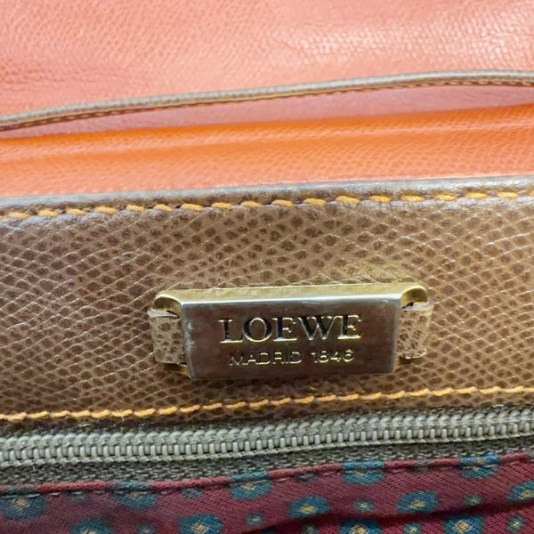 Loewe復古拼色兩用手提 肩背包 