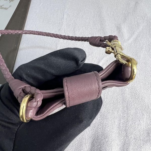 Bottega Veneta 紫色編織小羊皮手機包 