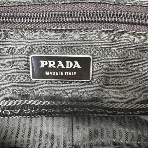 Prada 普拉達 棕色皮革保齡球包 