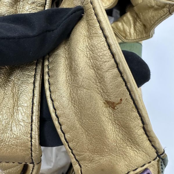 Valentino Nuage Bow 系列金色皮革超大肩背包 