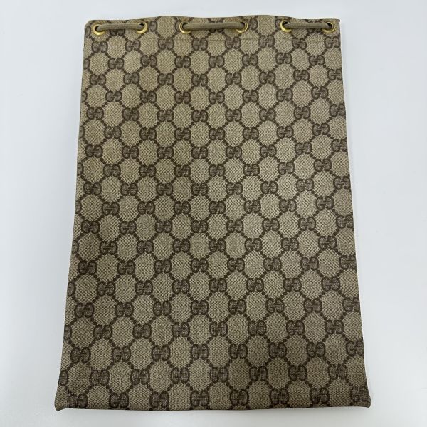 Gucci 古馳 復古 GG Supreme 抽繩手拿包/束口袋 