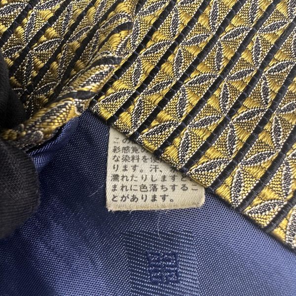 GIVENCHY 紀梵希 黑金菱格織紋領帶 領結 絲綢（中古） 