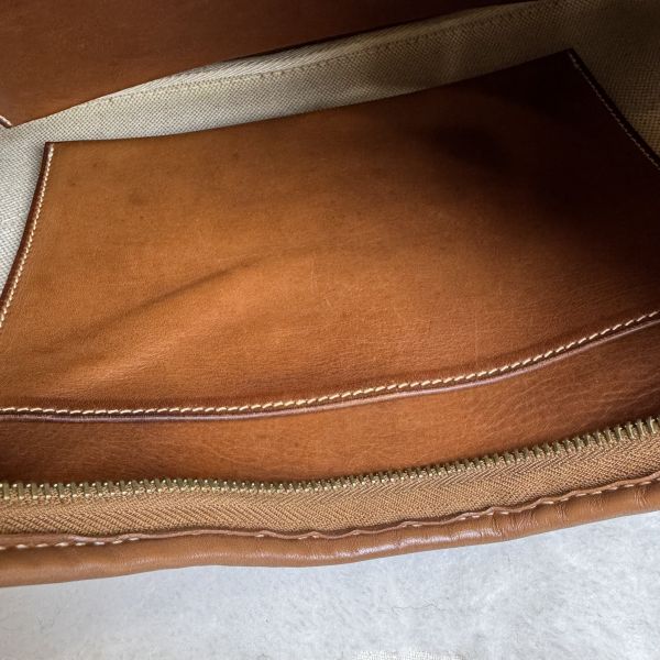 Hermès Trim 31金棕金釦拼帆布 