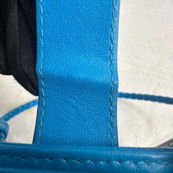 Bottega Veneta 中古藍色小編織多功能手機包 