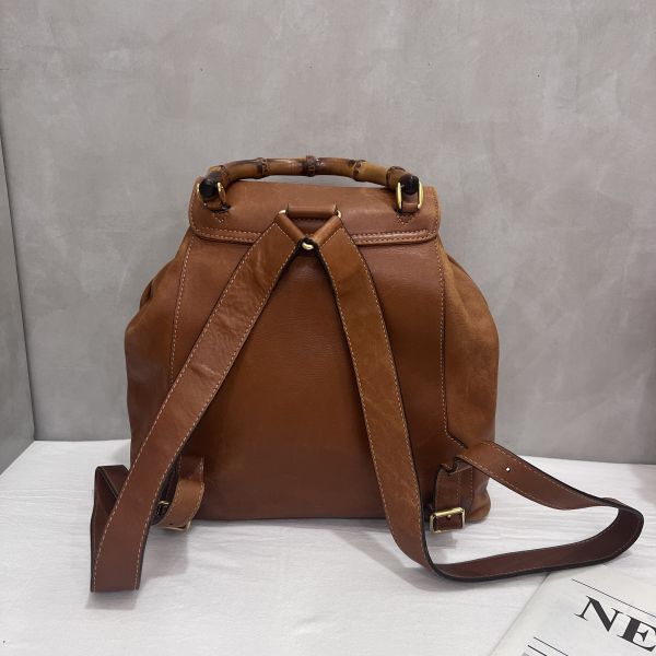 Gucci 竹節雙肩包 