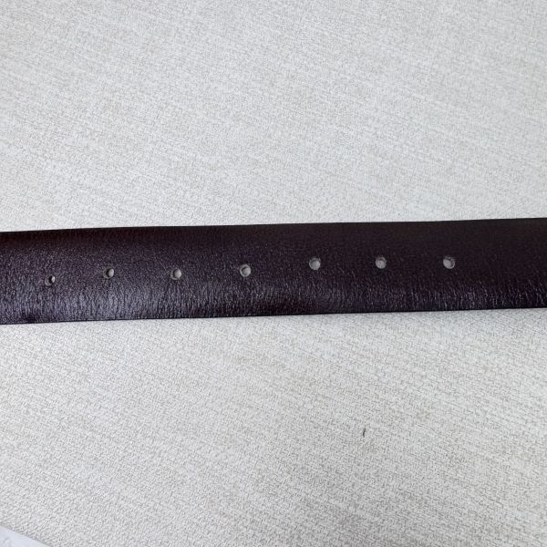 Saint Laurent  YSL金x銀頭 棕皮革 皮帶 腰帶 